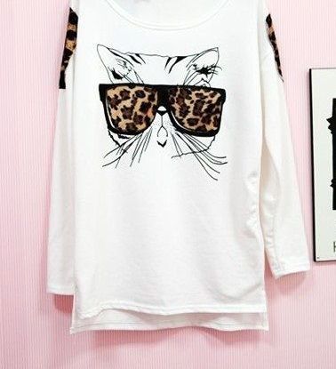 Blusa Gatinho de Óculos